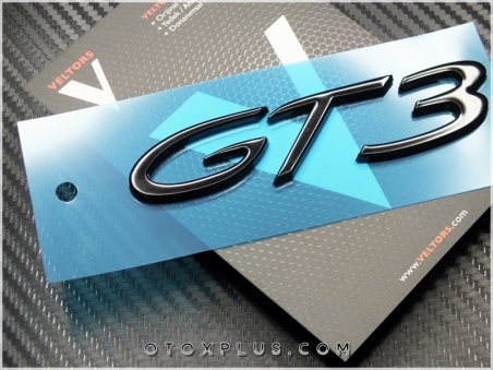 Porsche Black Siyah GT3 / GT 3 Logo Amblem