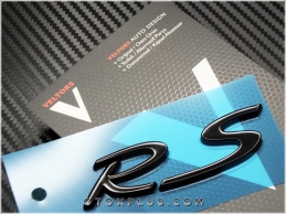 Porsche Black Siyah RS Bagaj Logo Amblem