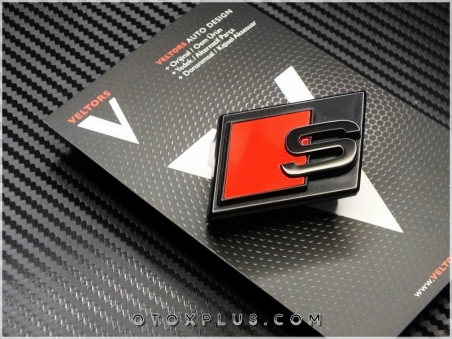 Audi e-tron Black / Siyah S Line S Izgara Logo Amblem