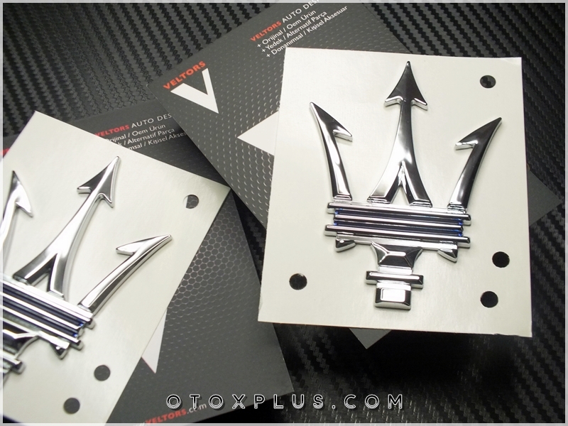 Maserati Mavi / Blue Yeni Nesil Maserati Logo Amblem Seti Maserati Mavi / Blue Yeni Nesil Maserati Logo Amblem Seti