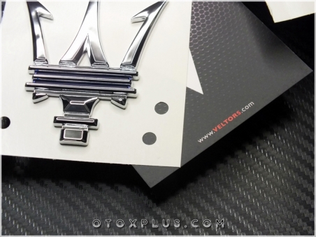 Maserati Mavi / Blue Yeni Nesil Maserati Logo Amblem Seti