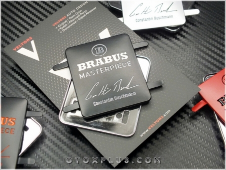 Mercedes Siyah Gri BRABUS Döşeme Koltuk Logo Amblem