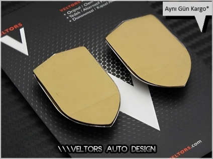 Ford Ghia Araç Yan Logo Amblem Seti