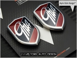 Ford Ghia Araç Yan Logo Amblem Seti