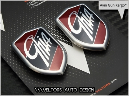 Ford Ghia Araç Yan Logo Amblem Seti