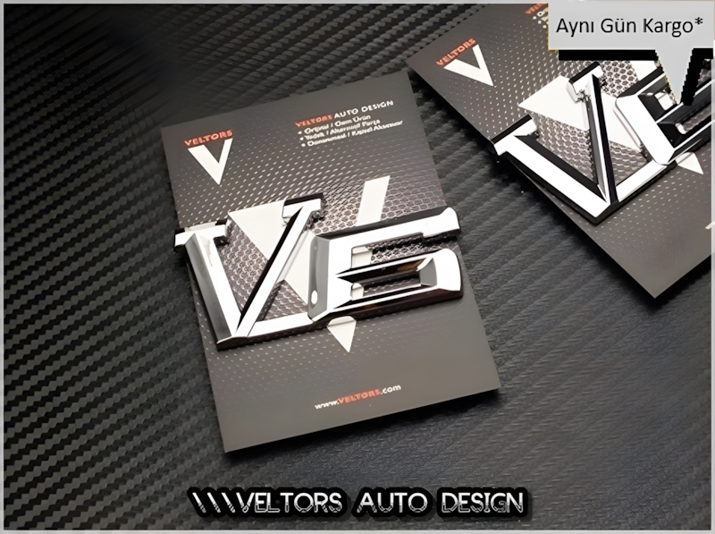 Ford V6 Araç Yan Logo Amblem Seti