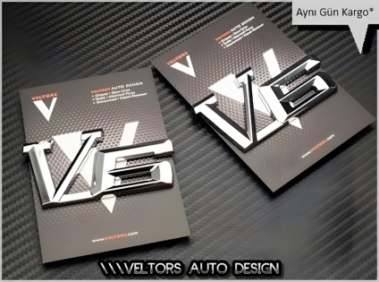 Ford V6 Araç Yan Logo Amblem Seti