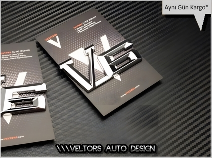 Ford V6 Araç Yan Logo Amblem Seti