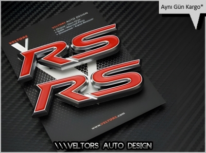 Ford RS Araç Yan Logo Amblem Seti