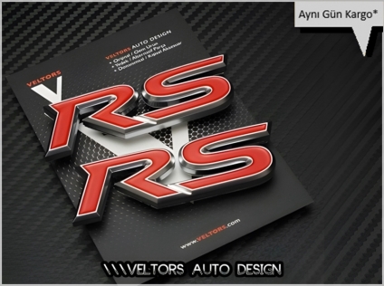 Ford RS Araç Yan Logo Amblem Seti