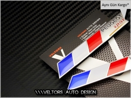 Peugeot Sport Yan Logo Amblem Seti