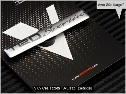 Toyota TRD Sport Torpido Kokpit Logo Amblem