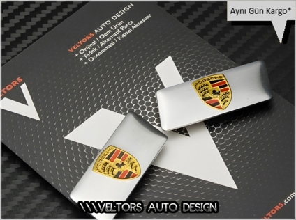 Porsche Koltuk Döşeme Logo Amblem Seti