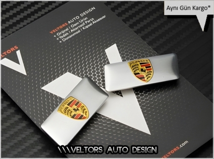 Porsche Koltuk Döşeme Logo Amblem Seti