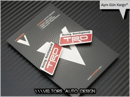 Toyota TRD Kırmızı Koltuk Döşeme Logo Amblem Seti