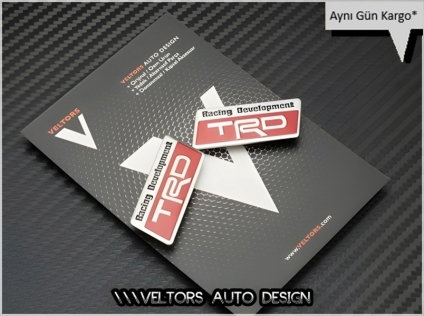 Toyota TRD Kırmızı Koltuk Döşeme Logo Amblem Seti