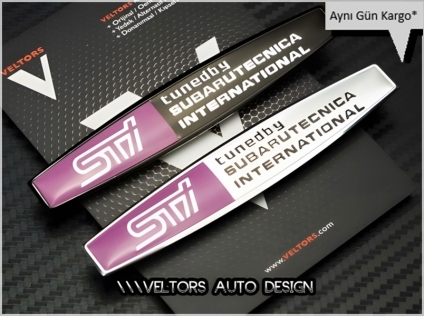 Subaru Tuned by Sti Torpido Kokpit Logo Amblem