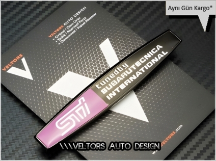 Subaru Tuned by Sti Torpido Kokpit Logo Amblem