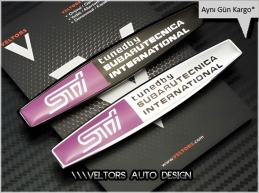 Subaru Tuned by Sti Torpido Kokpit Logo Amblem
