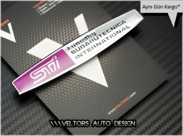 Subaru Tuned by Sti Torpido Kokpit Logo Amblem