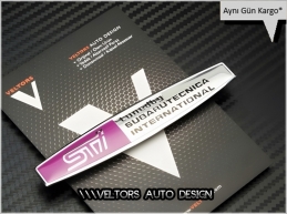 Subaru Tuned by Sti Torpido Kokpit Logo Amblem