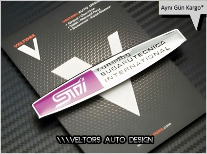 Subaru Tuned by Sti Torpido Kokpit Logo Amblem