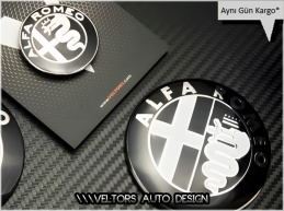 Alfa Romeo Ön Kaput Arka Bagaj Direksiyon Logo Amblem Seti