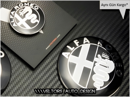 Alfa Romeo Ön Kaput Arka Bagaj Direksiyon Logo Amblem Seti
