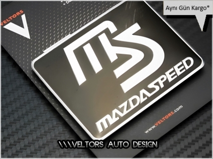 Mazda Speed Black Plaket Logo Amblem