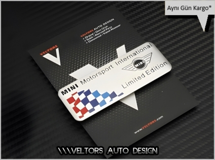 Mini Motorsports Limited Edition Plaket Logo Amblem