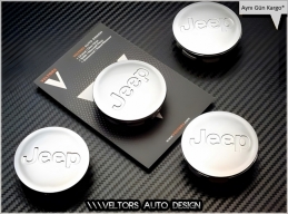 Jeep Logo Amblem Jeep Jant Göbeği Jeep Göbek Kapak Seti