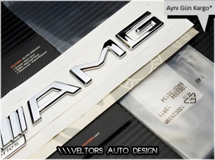 Mercedes AMG Silver Series Logo Amblem Seti