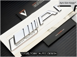 Mercedes AMG Silver Series Logo Amblem Seti Mercedes AMG Silver Series Logo Amblem Seti