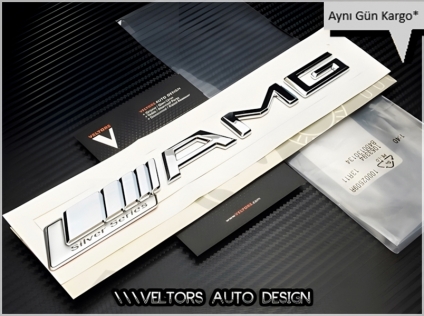 Mercedes AMG Silver Series Logo Amblem Seti