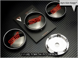 Subaru Sti Logo Amblem Jant Göbeği Göbek Kapak Seti