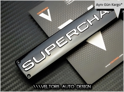 Land Rover Supercharged Bagaj Yazı Logo Amblem