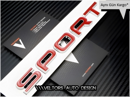Range Rover Kırmızı Sport Bagaj Yazı Logo Amblem