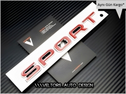 Range Rover Kırmızı Sport Bagaj Yazı Logo Amblem