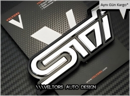 Subaru Sti Bagaj Yazı Logo Amblem