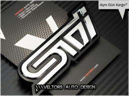 Subaru Sti Bagaj Yazı Logo Amblem