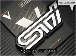 Subaru Sti Bagaj Yazı Logo Amblem