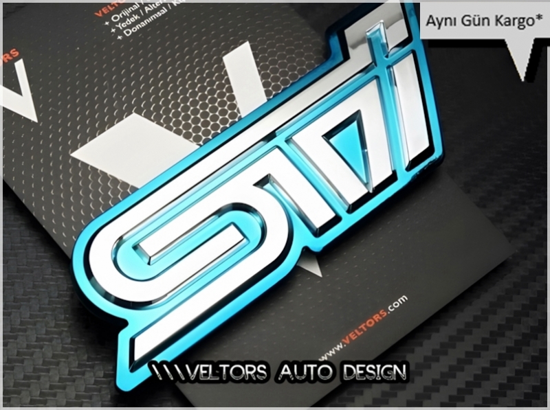 Subaru Sti Bagaj Yazı Logo Amblem