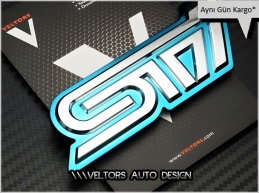 Subaru Sti Bagaj Yazı Logo Amblem