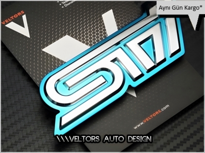 Subaru Sti Bagaj Yazı Logo Amblem
