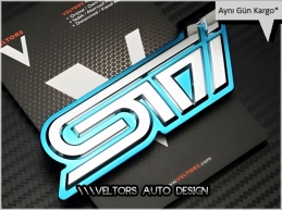 Subaru Sti Bagaj Yazı Logo Amblem