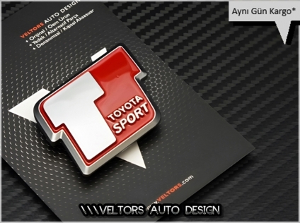 Toyota Sport Bagaj Yazı Logo Amblem