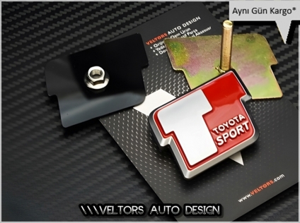 Toyota Sport Ön Izgara Logo Amblem Seti