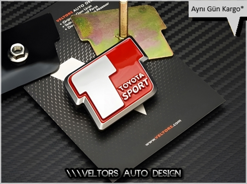 Toyota Sport Ön Izgara Logo Amblem Seti Toyota Sport Ön Izgara Logo Amblem Seti