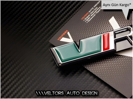 Skoda VRS RS Ön Izgara Logo Amblem Seti