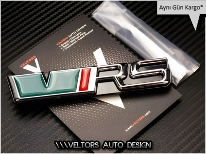 Skoda VRS RS Ön Izgara Logo Amblem Seti